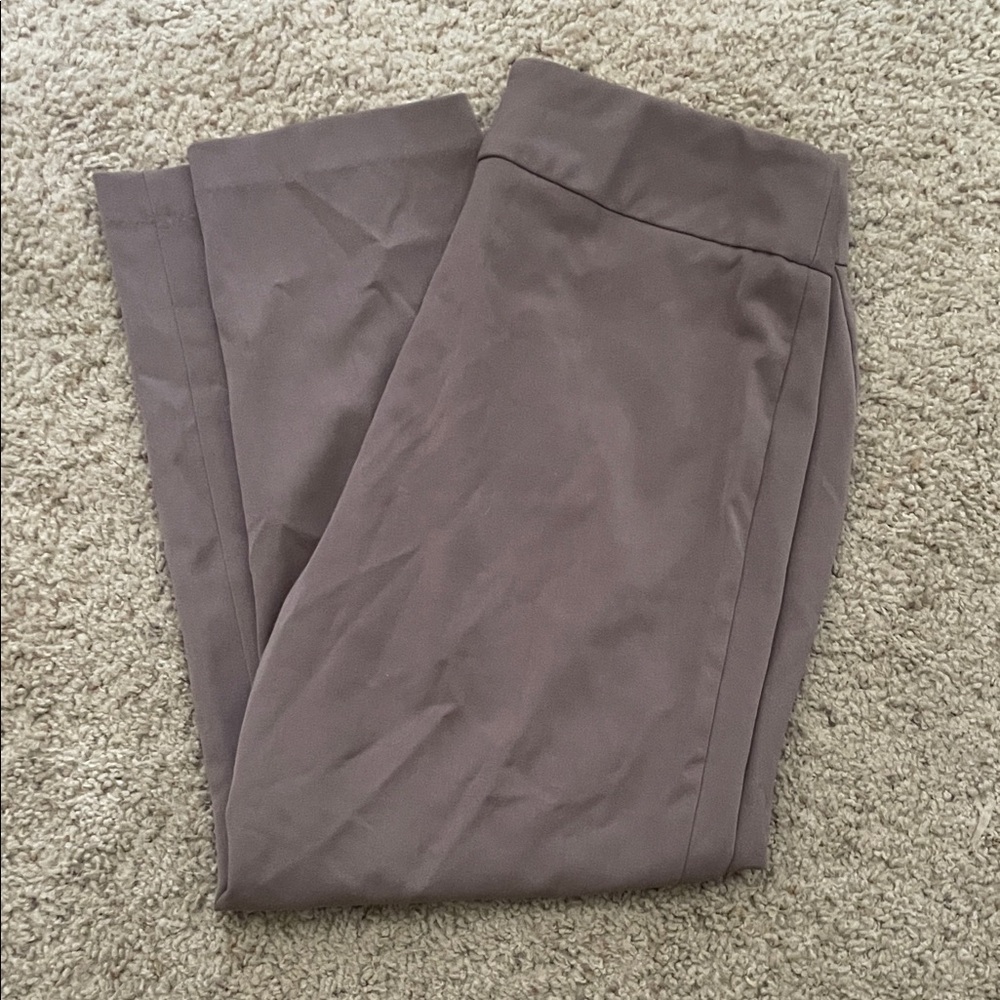 Investments Taupe Comfortable Petite Pull Up Dress Pants